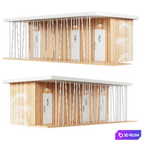Public toilet 4 3D Model Vray, Corona