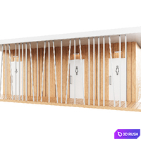 Public toilet 4 3D Model Vray, Corona