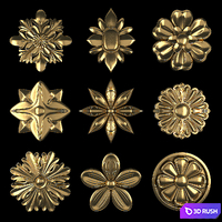 Ornament Element Pack 12 3D Model Vray, Corona