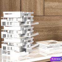 Reception Desk No12 3D Model Vray, Corona