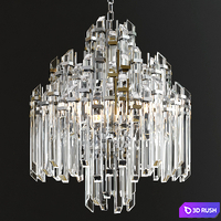 ADELE Four Tier Waterfall Chandelier 3D Model Vray