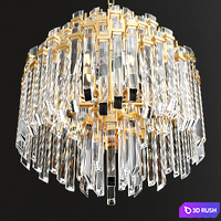 ADELE Four Tier Waterfall Chandelier 3D Model Vray