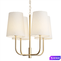 Golden chandelier Louvre Home Kristen 3D Model Corona