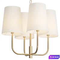 Golden chandelier Louvre Home Kristen 3D Model Corona