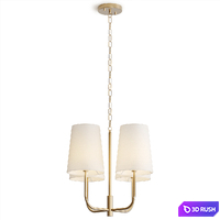 Golden chandelier Louvre Home Kristen 3D Model Corona
