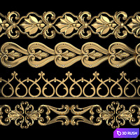 Path Ornament Pack 14 3D Model Vray, Corona