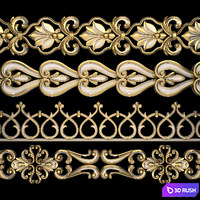 Path Ornament Pack 14 3D Model Vray, Corona