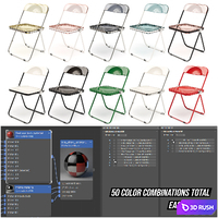 Plia Chair Anonima Castelli 3D Model Vray, Corona