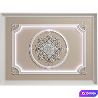 Illuminated ceiling in classic style 002 3D Model Vray, Corona