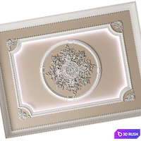 Illuminated ceiling in classic style 002 3D Model Vray, Corona