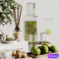 Decorative set 82 3D Model Vray, Corona
