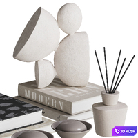 NG7 Decorative Set 3D Model Vray, Corona