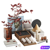 Van Gogh decorative set 3D Model Corona