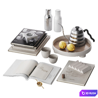 Minimalistic decorative set with lemons