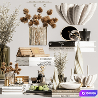 Decorative set 75 3D Model Vray, Corona