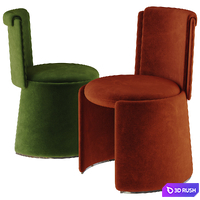 Hug dining chair by hc28 cosmo 3D Model Vray, Corona