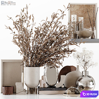 Decorative Set 199 3D Model Vray, Corona