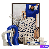 Decorative Set 002 3D Model Corona