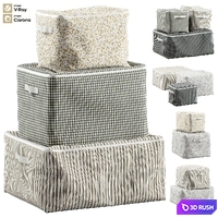 Decorative set 101 Storage system 3D Model Vray, Corona