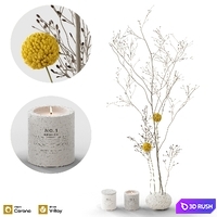 Decorative set 58 branch and candles
