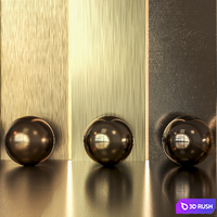 5 in 1 4k Brass Metal Pack Textures &amp; Materials - Seamless - Vol 1 3D Model Vray, Corona