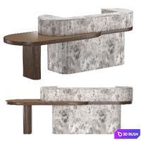 Reception desk 006 3D Model Vray, Corona