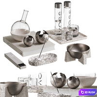 Decorative set NG10 3D Model Vray, Corona