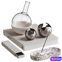 Decorative set NG10 3D Model Vray, Corona