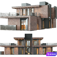 Modern Brick Villa VOL03 3D Model