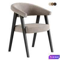 Texas 2 dining chair 3D Model Vray, Corona