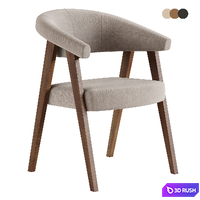 Texas 2 dining chair 3D Model Vray, Corona