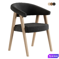Texas 2 dining chair 3D Model Vray, Corona