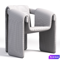 Sari lounge chair 3D Model Corona