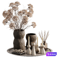 Decorative set 3 3D Model Corona