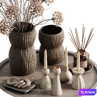 Decorative set 3 3D Model Corona