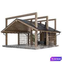 Large gazebo with barbecue