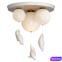 WASTY TRIO Chandelier by Lampatron 3D Model Vray, Corona