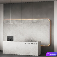 Reception desk 14 3D Model Corona
