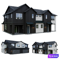 Low Poly American House 09