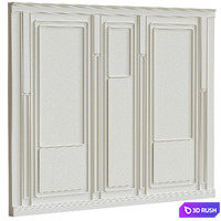 Decorative plaster with molding #009 3D Model Vray, Corona