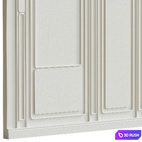 Decorative plaster with molding #009 3D Model Vray, Corona