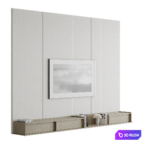 TV wall 006 3D Model Corona