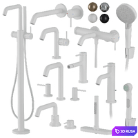 Faucets and shower Hansgrohe Tecturis S 3D Model Vray, Corona