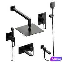 Gappo Shower Set Black Wall Mounted 001