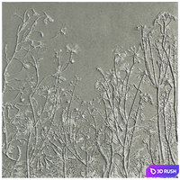 Botanical bas-relief gypsum wall decorative panel juniper dried flowers plants flora chamomile hogweed