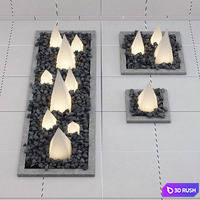 Decor light pyramids 3D Model Vray