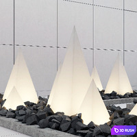 Decor light pyramids 3D Model Vray