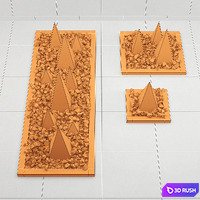 Decor light pyramids 3D Model Vray