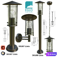 Street lights Lisio Eglo 3D Model Corona
