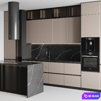 Kitchen modern-039 3D Model Vray, Corona